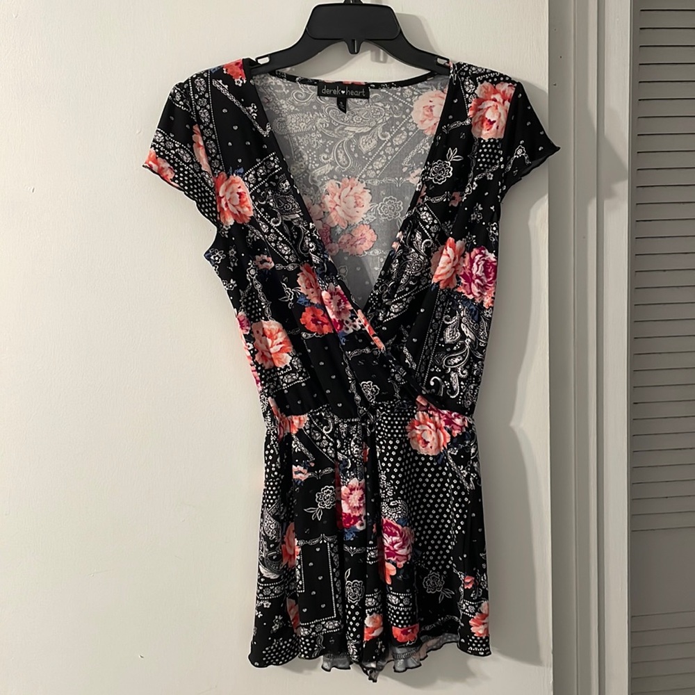 Floral romper - S